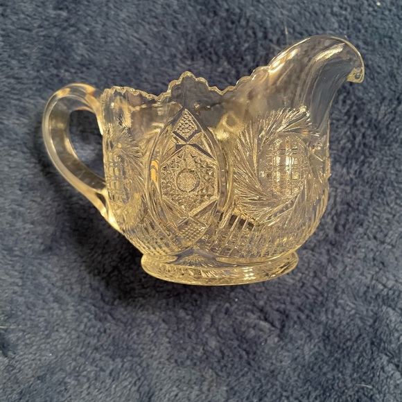 EAPG Crystal Creamer - ARTCUT LINE c1913 - Picture 1 of 6